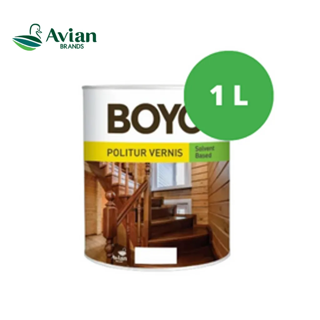 Avian Boyo Politur Vernis Solvent Based 1 Liter 600 (Jati) - Darma Bakti Senenan
