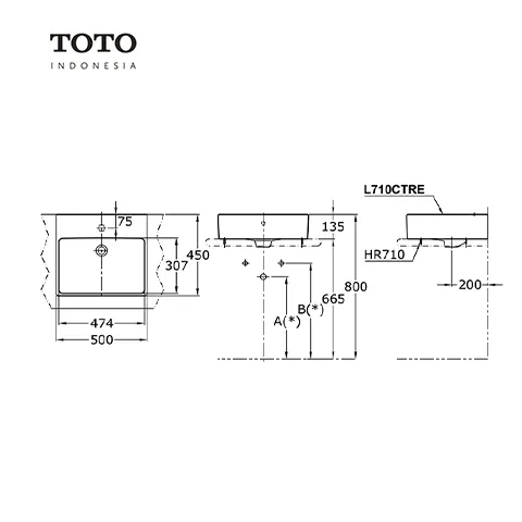 TOTO  L 710 CTRE Pcs - Surabaya