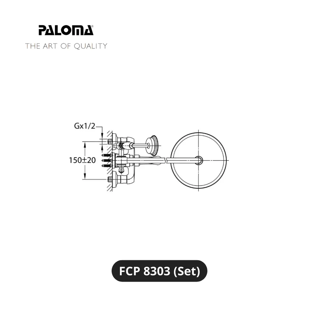 Paloma FCP 8303 Kran Shower Tiang Set - Surabaya