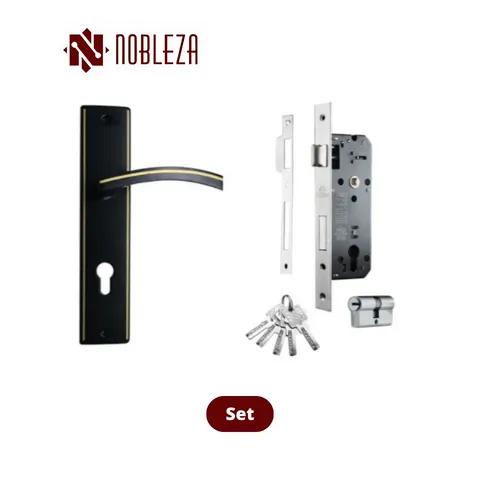 Nobleza Door Handle Black Eclipse