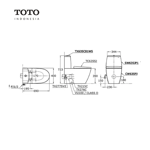 TOTO CW 635 PJ / SW635 JP1