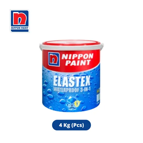 Nippon Paint Elastex Waterproof 3in1 4 Kg NP YO 1211A-Disco Beat - Murya Agung