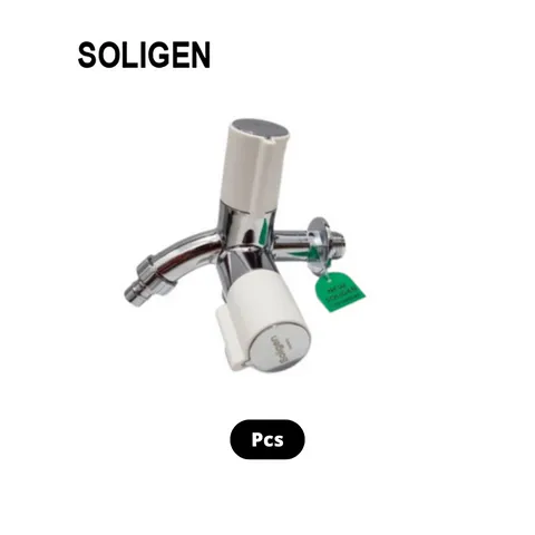 Soligen Stop Kran Cabang 2 Chrome S22 Pcs - Sumber Sentosa