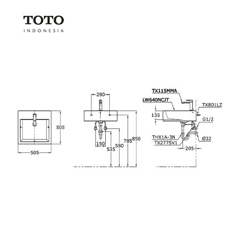 TOTO LW 640 NCJT Pcs - Surabaya