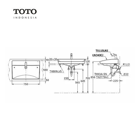 TOTO LW 340 J Pcs - Surabaya