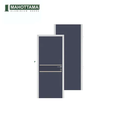 Mahottama Mas 13 Ivory Dark Grey - Pintu Aluminium 80 x 200
