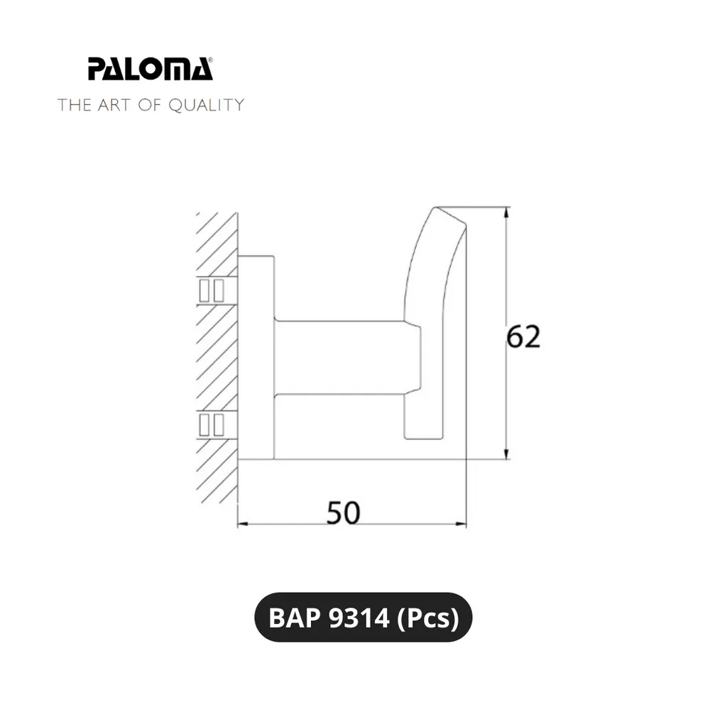 Paloma BAP 9314 Gantungan Baju Dinding Pcs - Surabaya