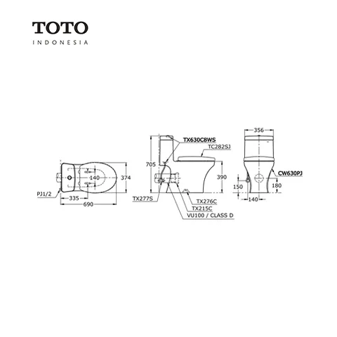 TOTO CW 630 PJ