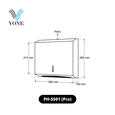 Vone Toilet Paper Holder Tempat Tissue PH-SS01 Pcs - Surabaya