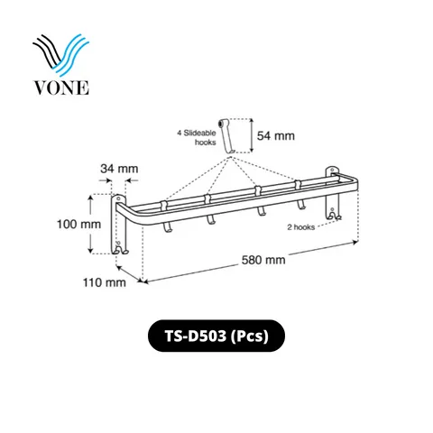 Vone Towel Rack TS-D503 Pcs - Surabaya