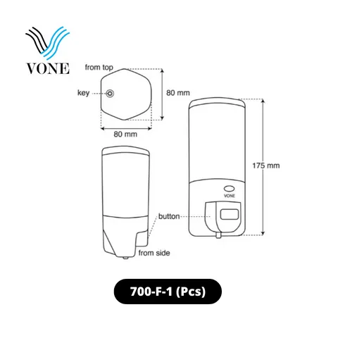 Vone Soap Dispenser 700-F-1 Chrome Pcs - Surabaya