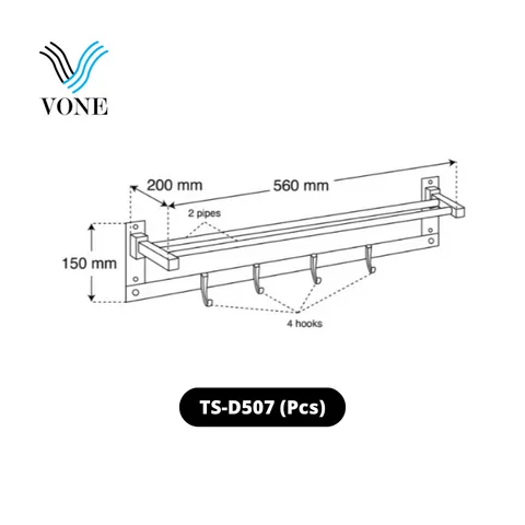 Vone Towel Rack TS-D507 Pcs - Surabaya