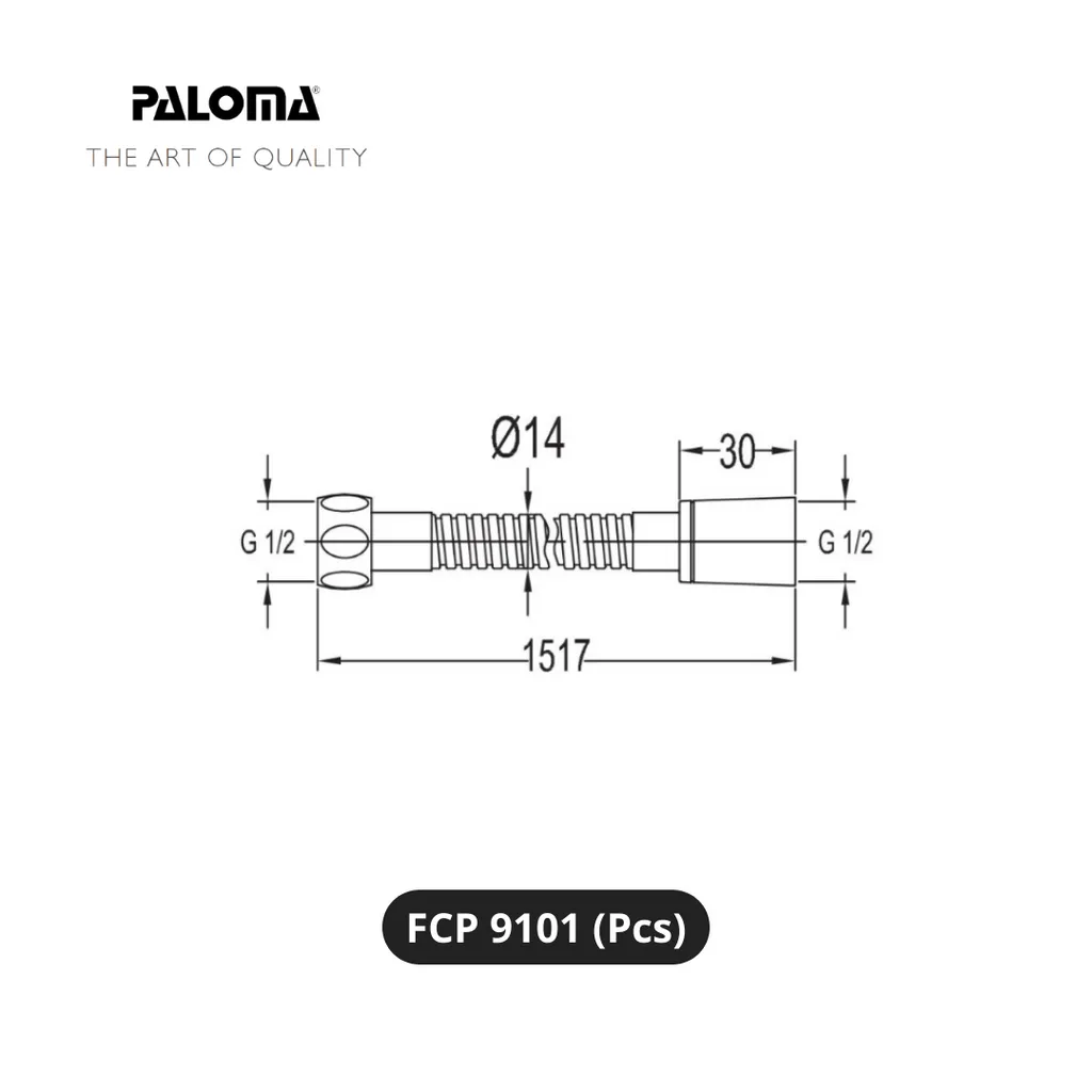 Paloma FLP 9101 Flexible Hose Selang Hand Shower Pcs - Surabaya