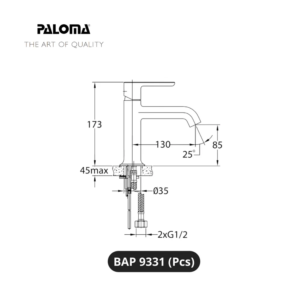 Paloma FCP 9331 Kran Wastafel