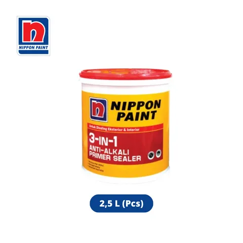 Nippon Paint 3in1 Anti Alkali Primer Sealer 2,5 L White - Surabaya