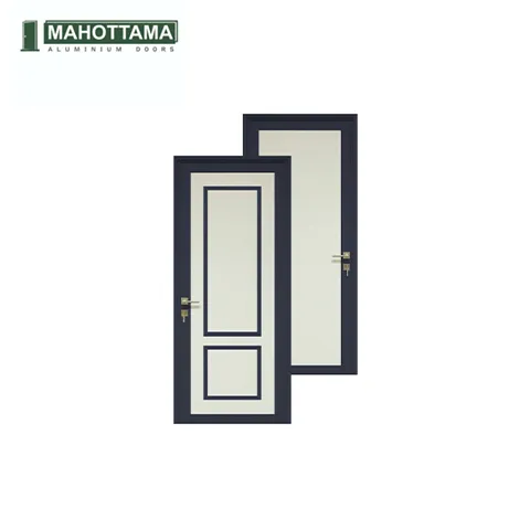 Mahottama Mas25 Ivory Dark Grey - Pintu Aluminium 90 x 215 90 x 215 Cm Kanan - Surabaya