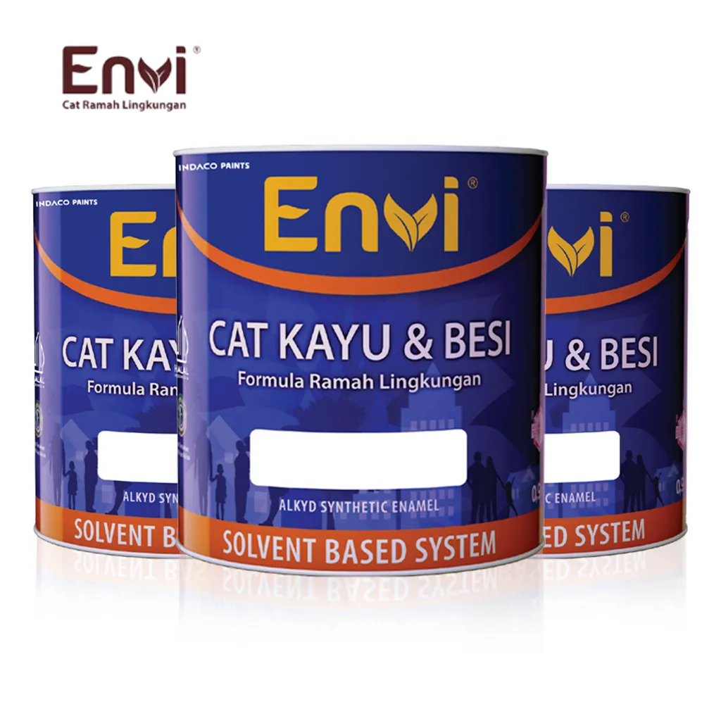 Indaco Envi Cat Kayu & Besi 0,9 Liter 9000 Black Dof - Sahabat Baru 2