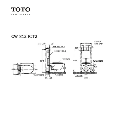 TOTO LE MUSE CW 812 RJT2