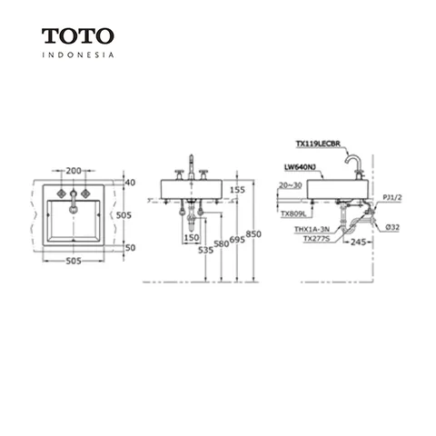 TOTO LW 640 NJ Pcs - Surabaya