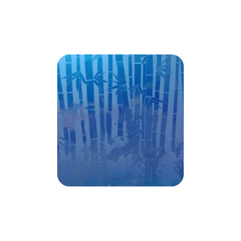 Fiber Motif Bambu Panda Biru Meter - Al Inayah 2 