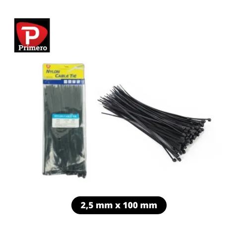 Primero Cable Ties Hitam 2,5 mm x 100 mm 2,5 mm x 100 mm - Sinar Lazar