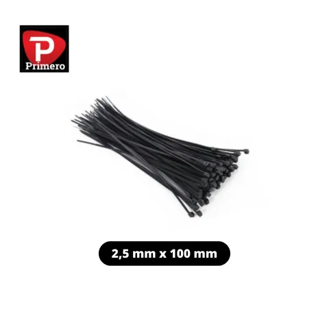 Primero Cable Ties Hitam 2,5 mm x 100 mm 2,5 mm x 100 mm - Sinar Lazar