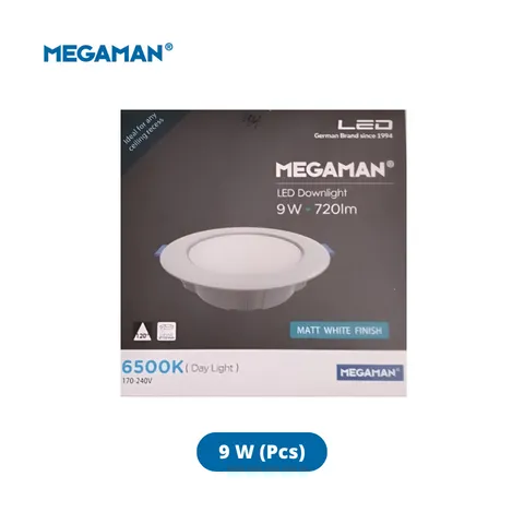 Megaman Downlight Bulat Lampu LED 9 W - Sumber Sentosa