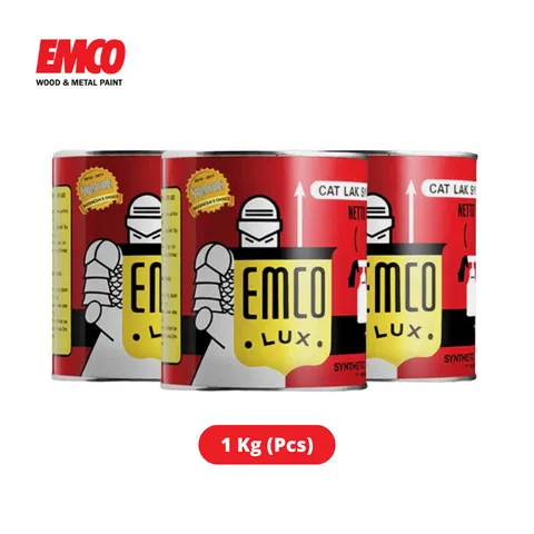Emco Cat Kayu & Besi Segitiga 1 Kg Flamingo - Mitra Ploso