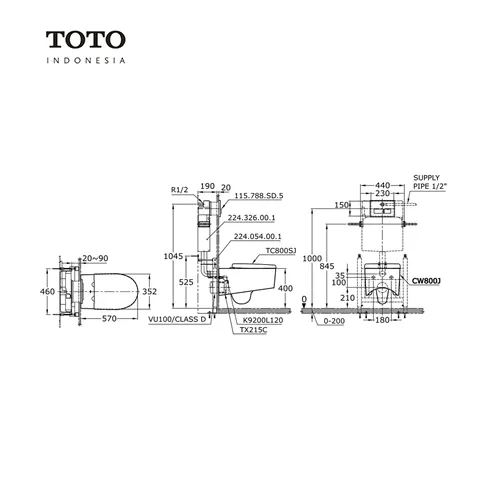 TOTO CW 800 J Pcs - Surabaya