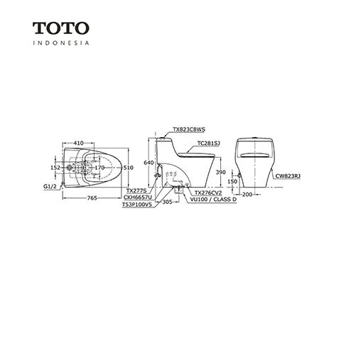 TOTO Avante CW 823 RJ Pcs - Semangat