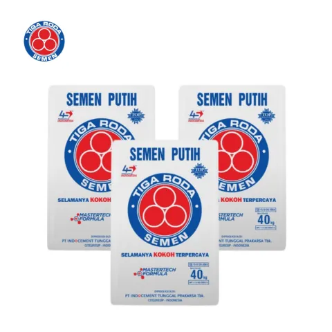 Semen Putih Tiga Roda 40 Kg - Mulia Jaya