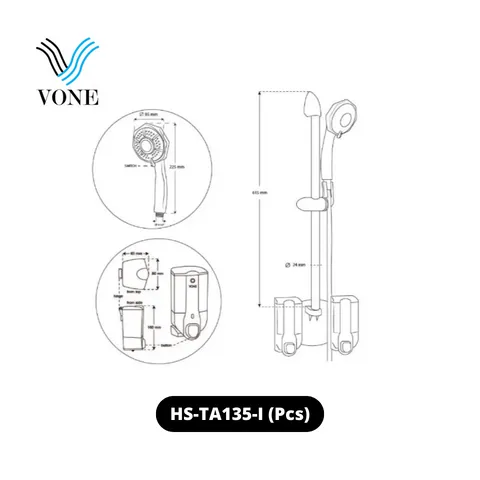 Vone Shower Tiang Column HS-TA135-I