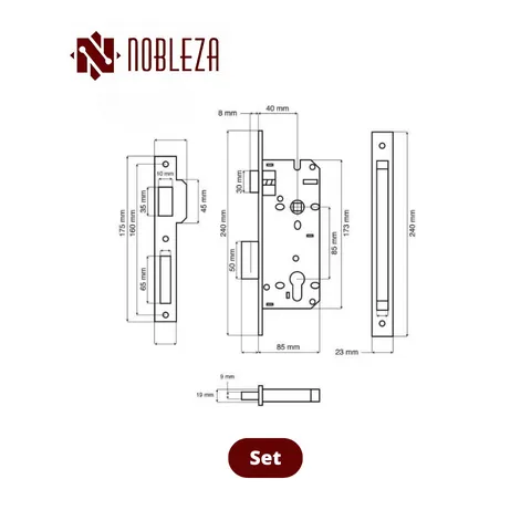 Nobleza Hydra Prime SN/CP Handle Pintu 1 Set - Al Inayah
