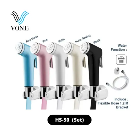 Vone Jet Shower HS-50 Colors Black - Surabaya