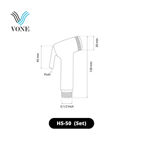 Vone Jet Shower HS-50 Colors Putih Gading - Surabaya
