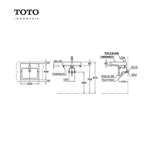 TOTO LW 649 CJ Pcs - Surabaya