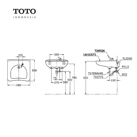 TOTO LW 103 JT1 Pcs - Surabaya