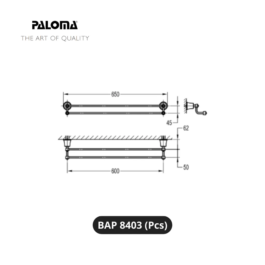 Paloma BAP 8403 Gantungan Handuk Dinding Pcs - Surabaya