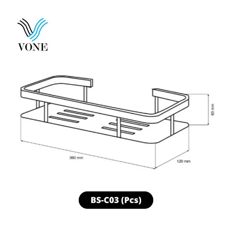 Vone Long Shelf Rak Panjang Kamar Mandi BS-C03