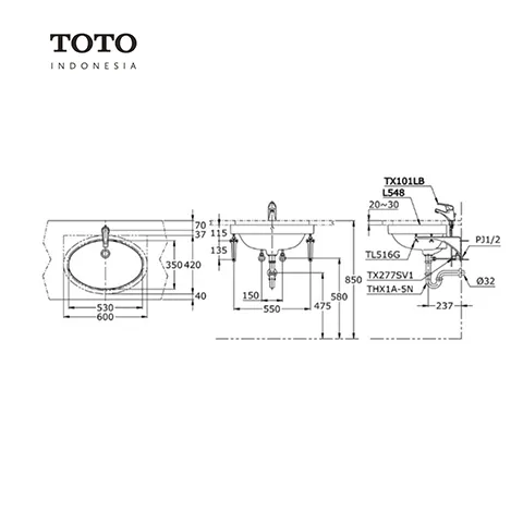 TOTO L 548 Pcs - Surabaya