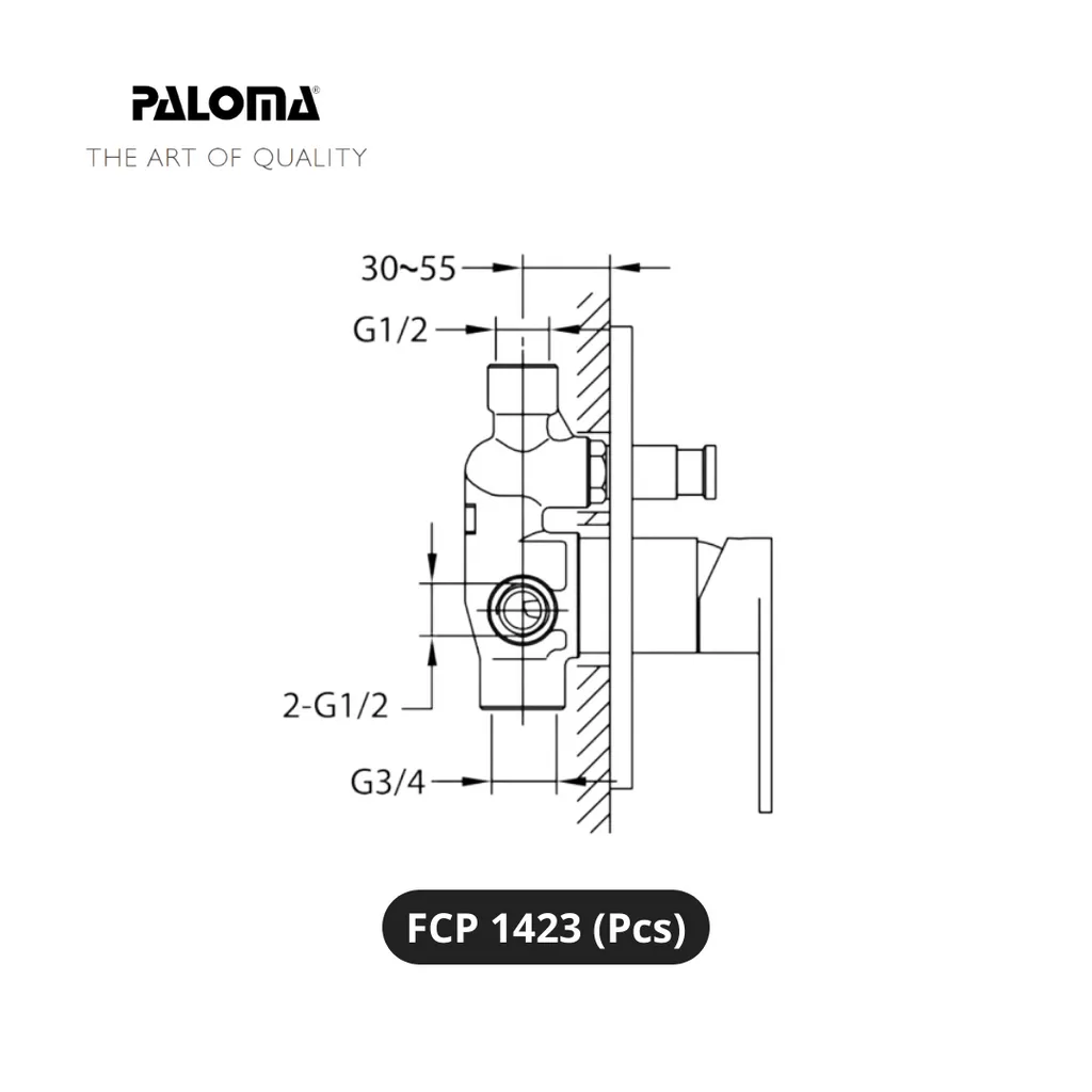 Paloma FCP 1423 Stop Kran 4-Way Tanam Dinding Pcs - Surabaya