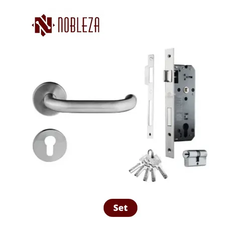 Nobleza Door Handle Rosette Canopus SS Set - Surabaya