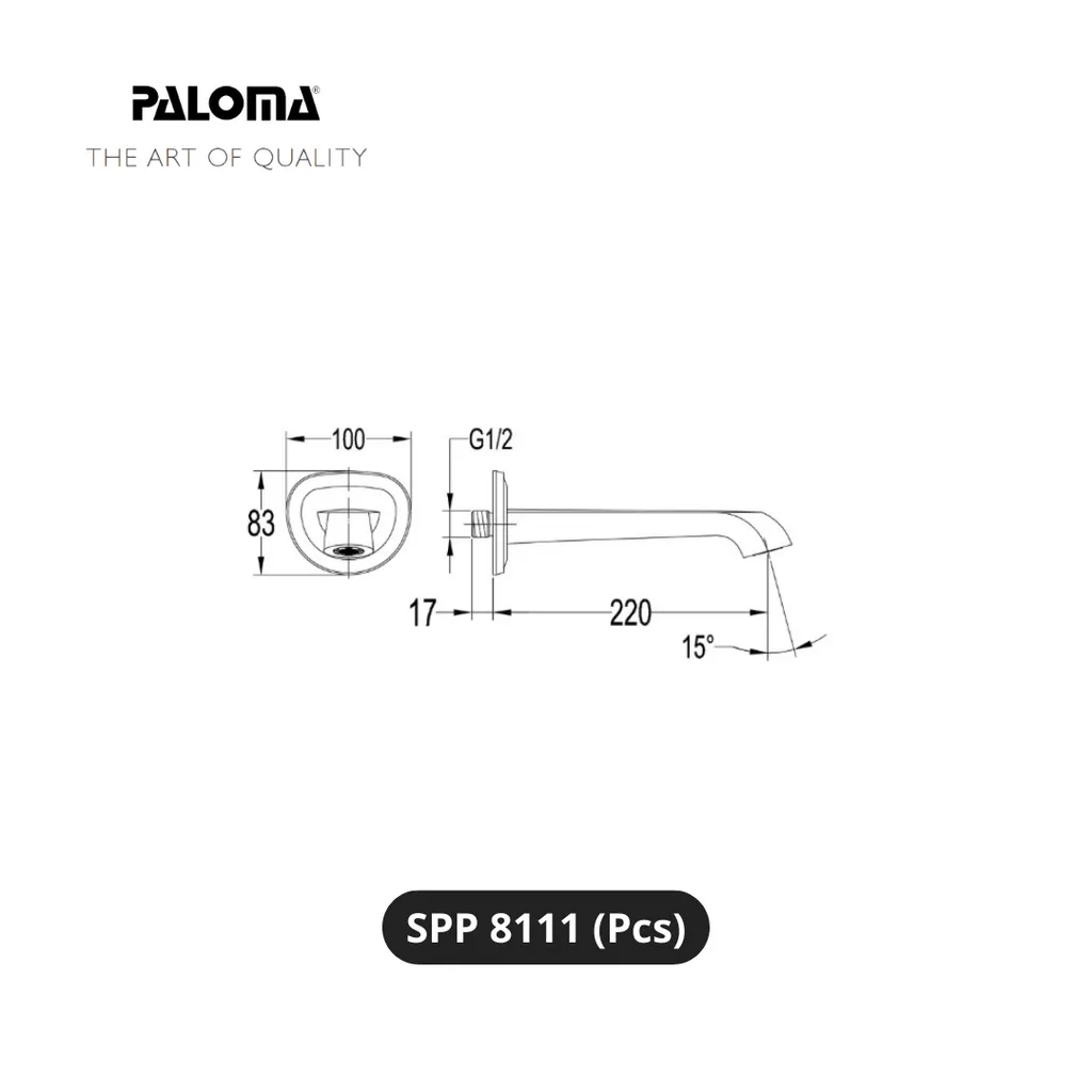 Paloma SPP 8111 Spout Kran Dinding Pcs - Surabaya
