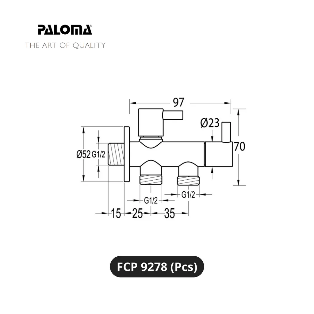 Paloma FCP 9278 Stop Kran Jet Shower Dinding