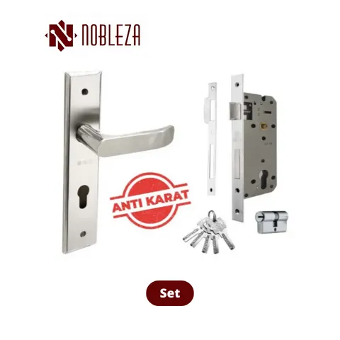 Nobleza Door Handle Stainless Cressida SS Set - Surabaya