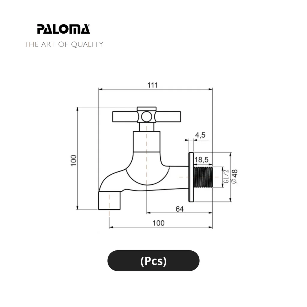 Paloma FCP 6371 Kran Dinding Pcs - Surabaya