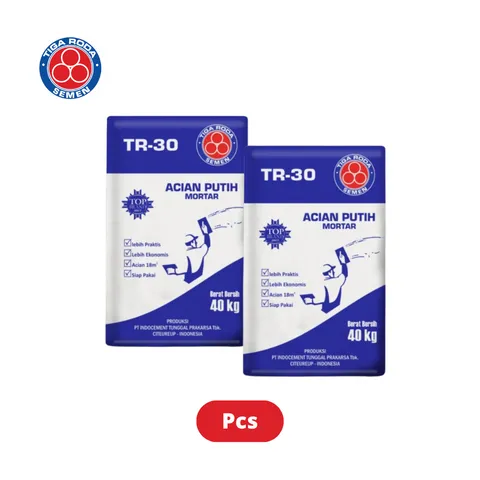 Tiga Roda TR 30 Acian Putih Mortar 40 Kg - K2 Jaya