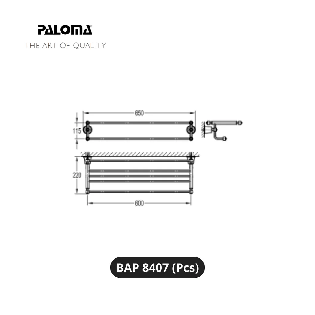 Paloma BAP 8407 Gantungan Handuk Dinding Pcs - Surabaya