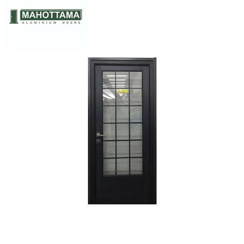 Mahottama MAS30 Pintu Rumah Alumunium Set Kusen 80 x 200 Cm Kanan Hitam - Surabaya