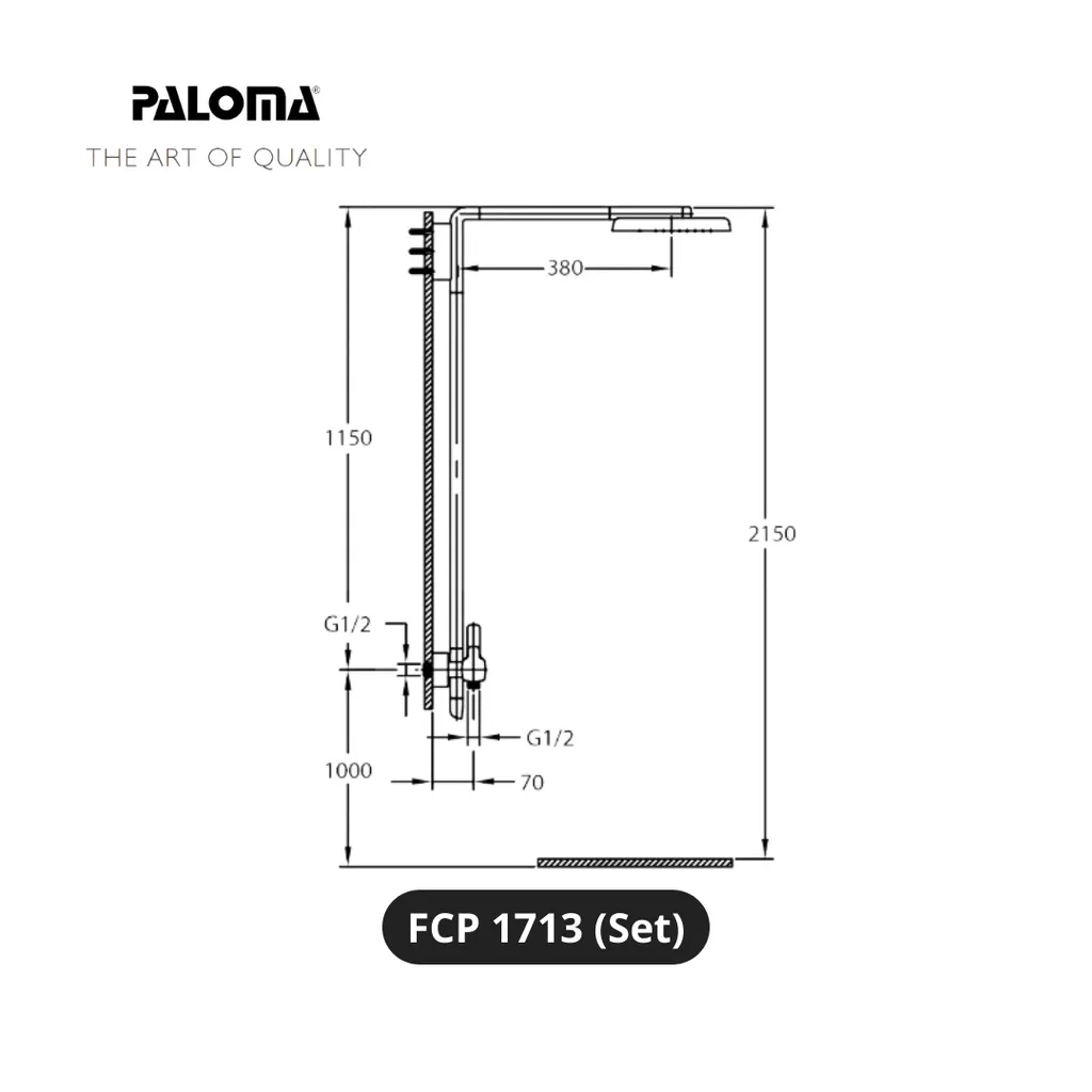 Paloma FCP 1713 Kran Shower Tiang Set - Surabaya